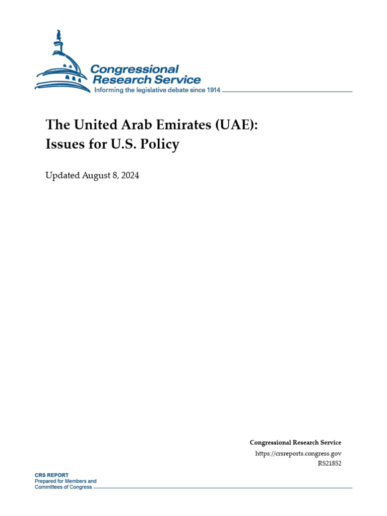 U.S. Policy Issues on the UAE | PDF | United Arab Emirates | Dubai