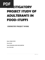 77613250 Investigatory Project Study of Adulterants in Food1