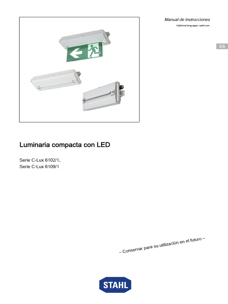 Manual de Luminarias LED C-Lux 6102/1 y 6109/1 | PDF | Diodo emisor de ...