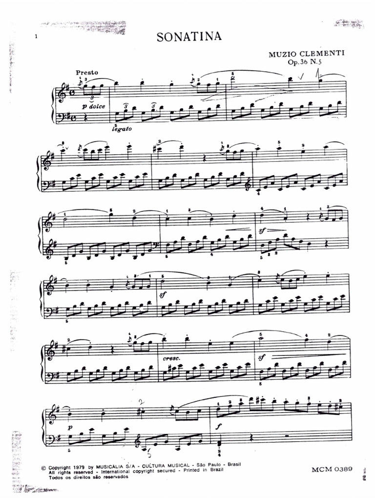 Clementi Sonatina Op36 N5 Pdf
