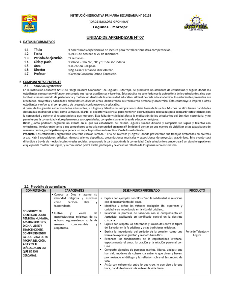 Ua07 Reg 1ro PDF Aprendizaje Fe