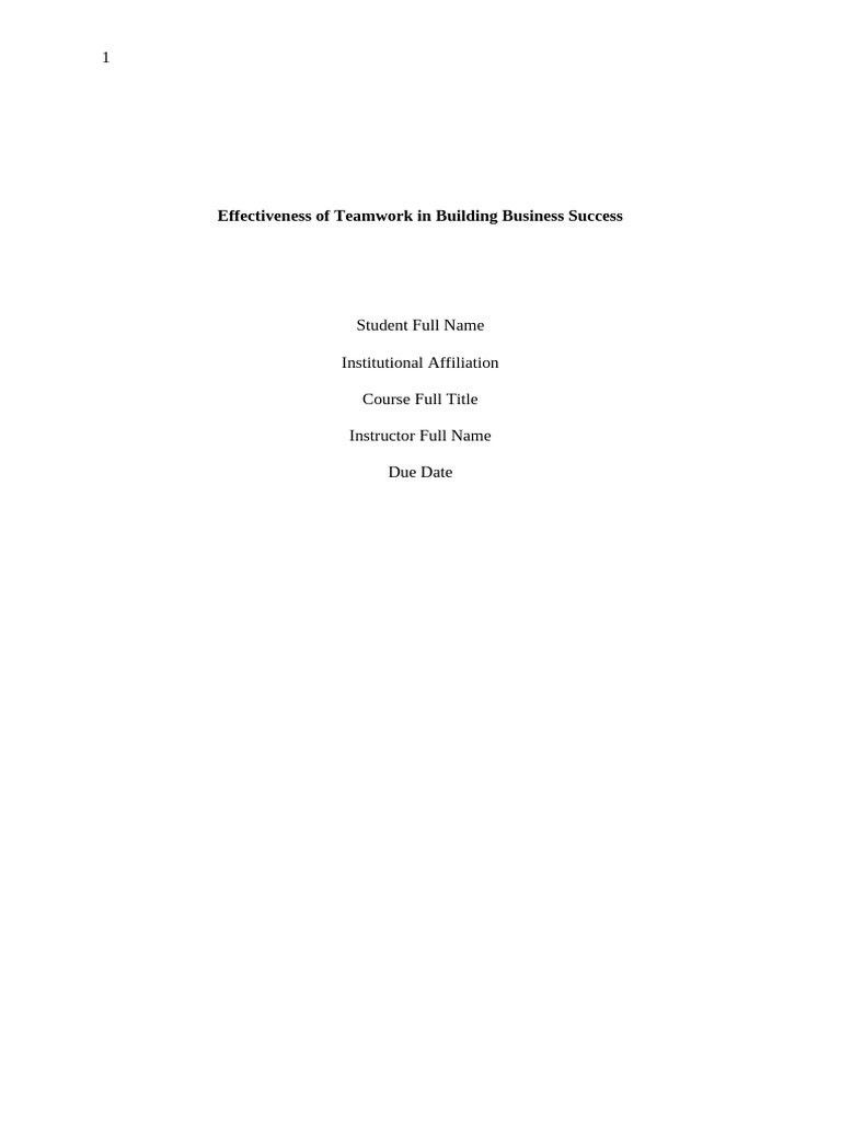 Business Success and Teamwork 1 | PDF | Agile Software Development ...