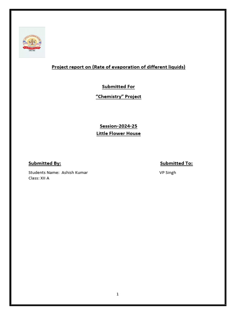 Evaporation Project Khanak Final Ultimatepdf | PDF | Evaporation | Liquids