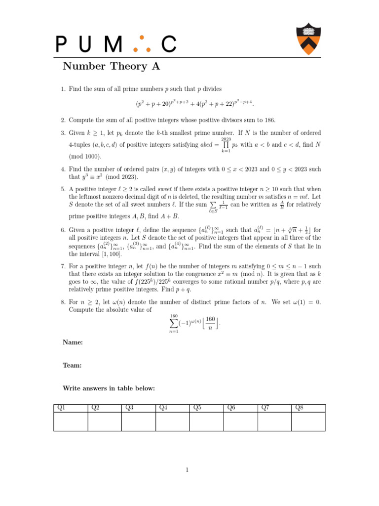 2022 NT Problems | PDF | Elementary Mathematics | Algebra