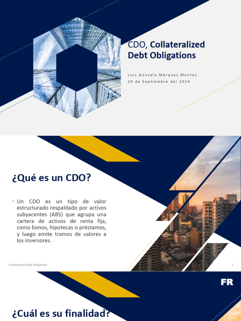 CDO J Collateralized Debt Obligations | PDF | Obligaciones de deuda ...