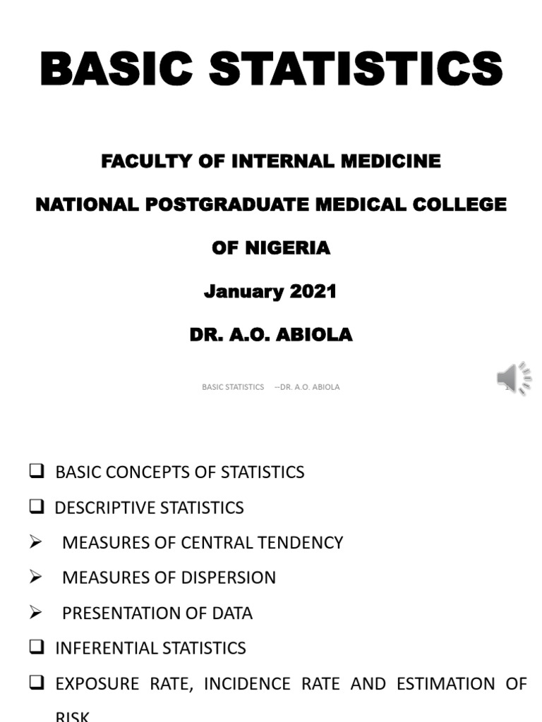 Basic Statistics Pdf Standard Deviation Statistics