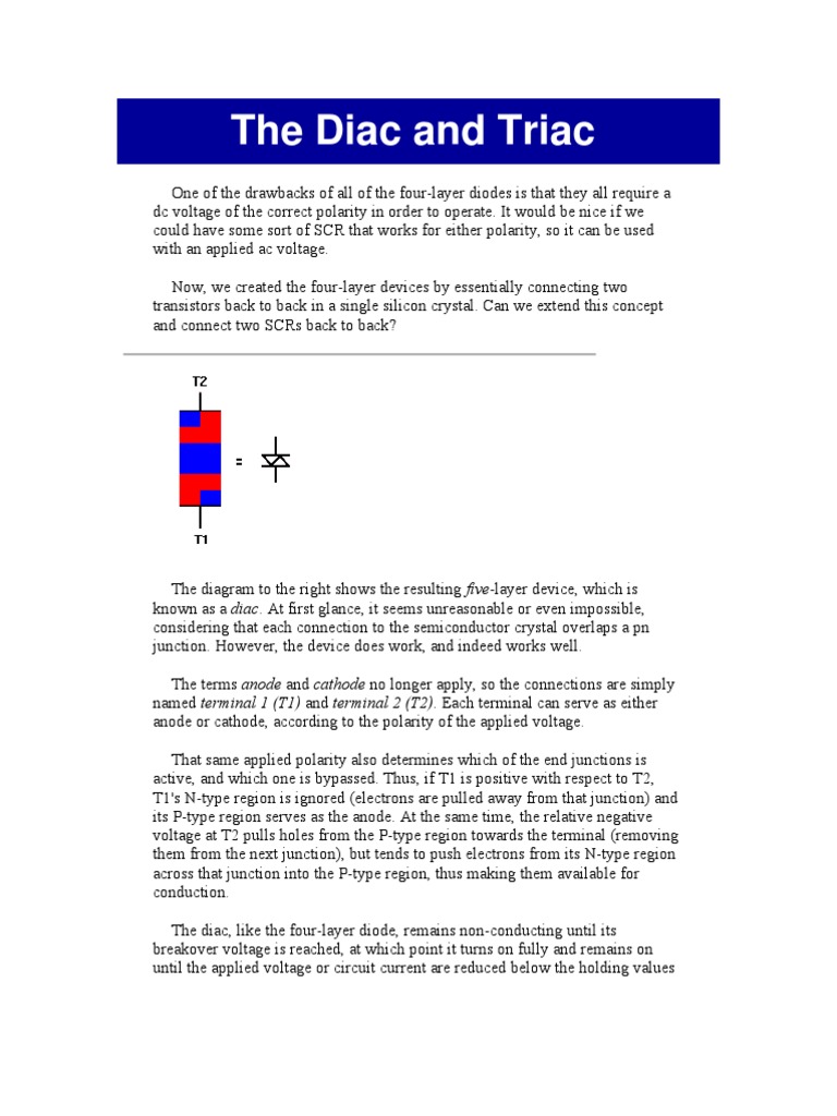 The Diac and Triac | PDF