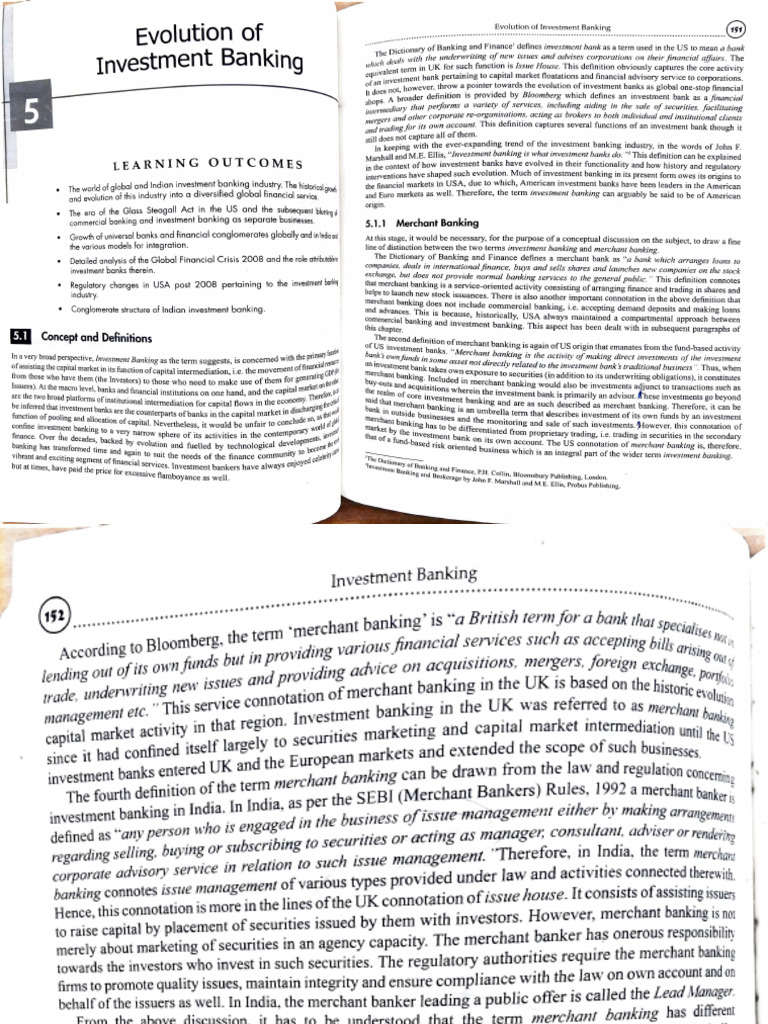 Evolution Of Investment Banking Pdf