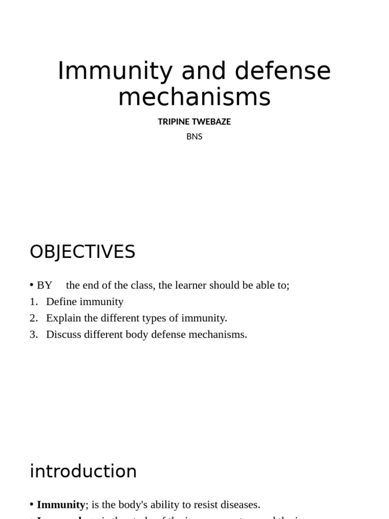 Immunity and Body Defense Mechanisms | PDF | Immune System | Antibody