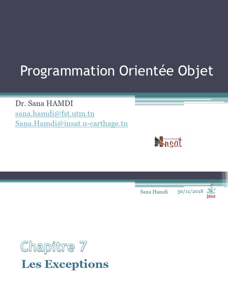 Gestion des Exceptions en Java | PDF | Programmation informatique ...