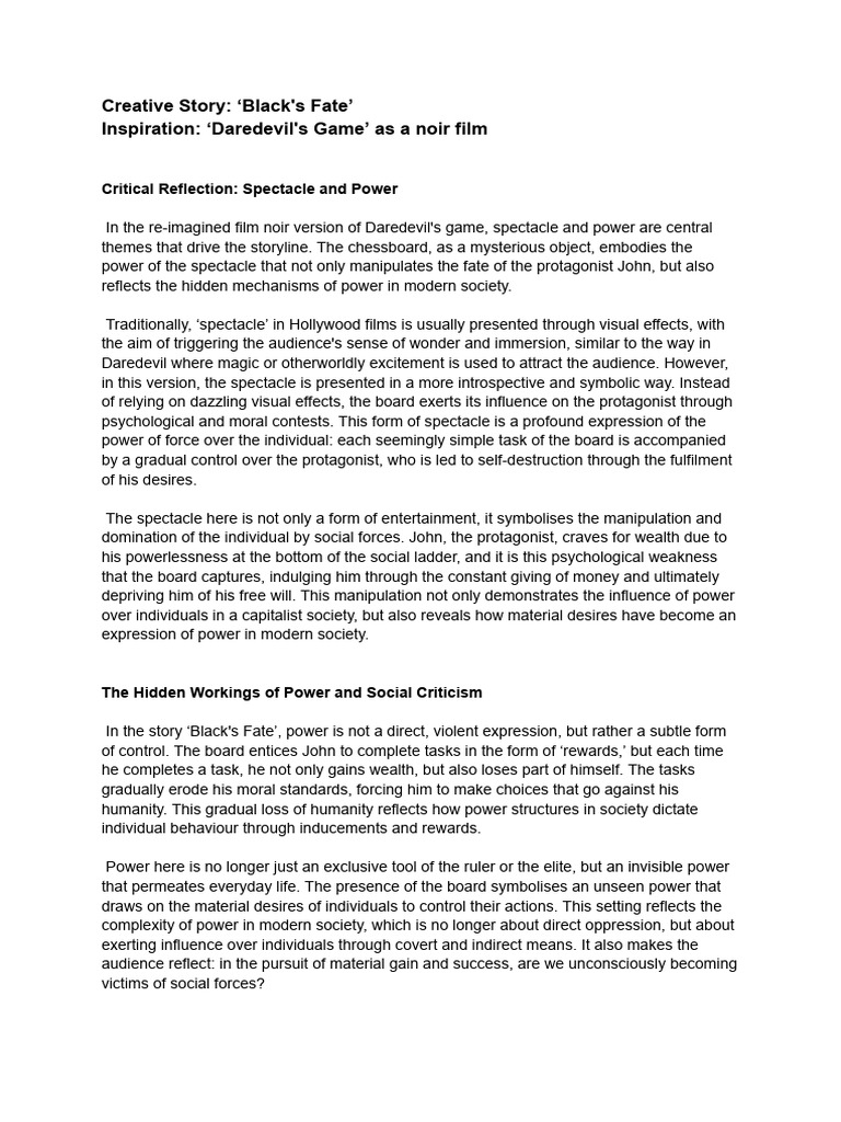 Multimedia Project Critical Reflection (MEDIA 202) - William Jia | PDF ...