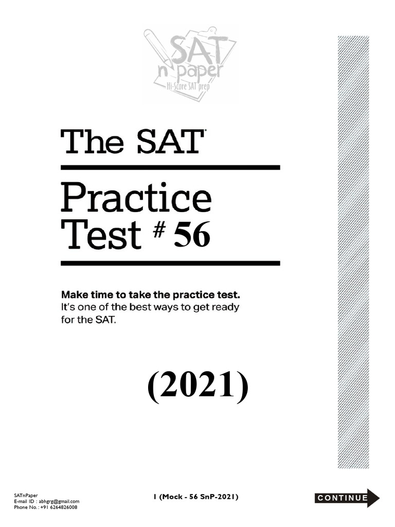 SAT Mock Test for Students | PDF