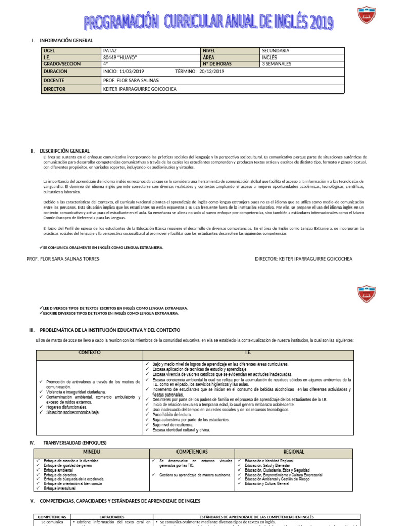 Ingle 4to | PDF | Aprendizaje | Idioma en Inglés