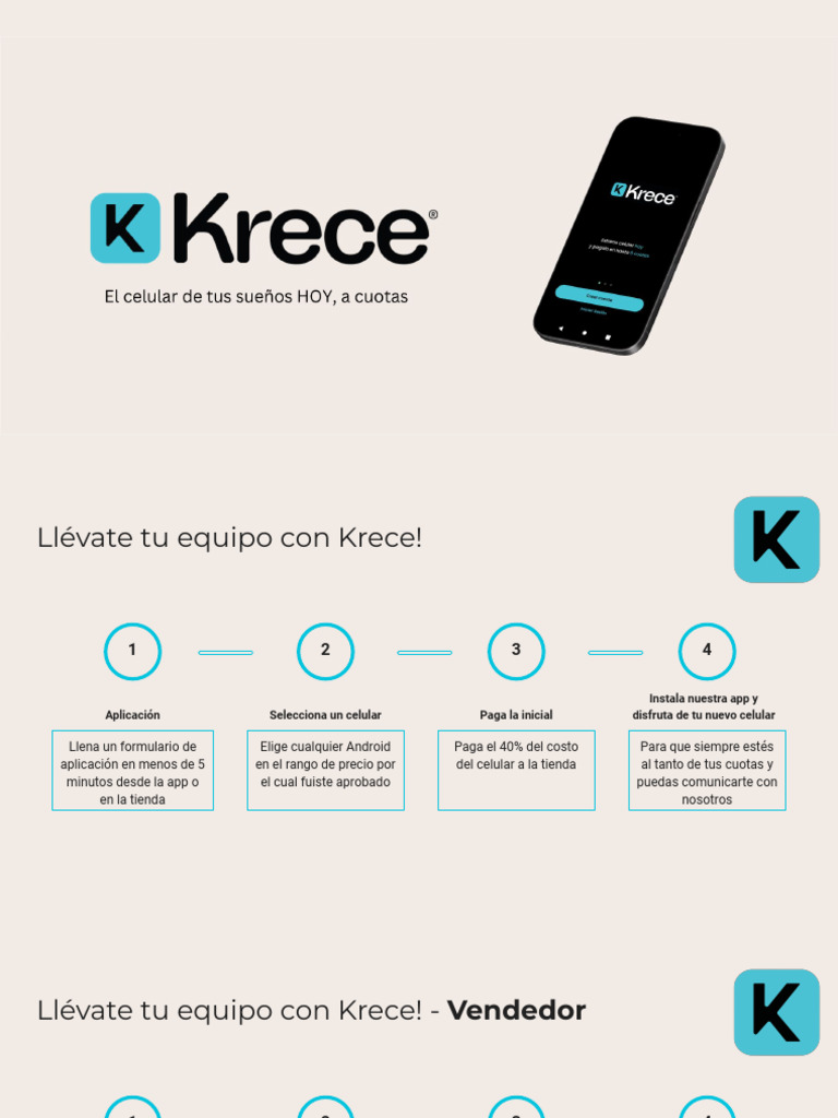Cómo funciona la app Krece para celulares | PDF | Aplicación movil