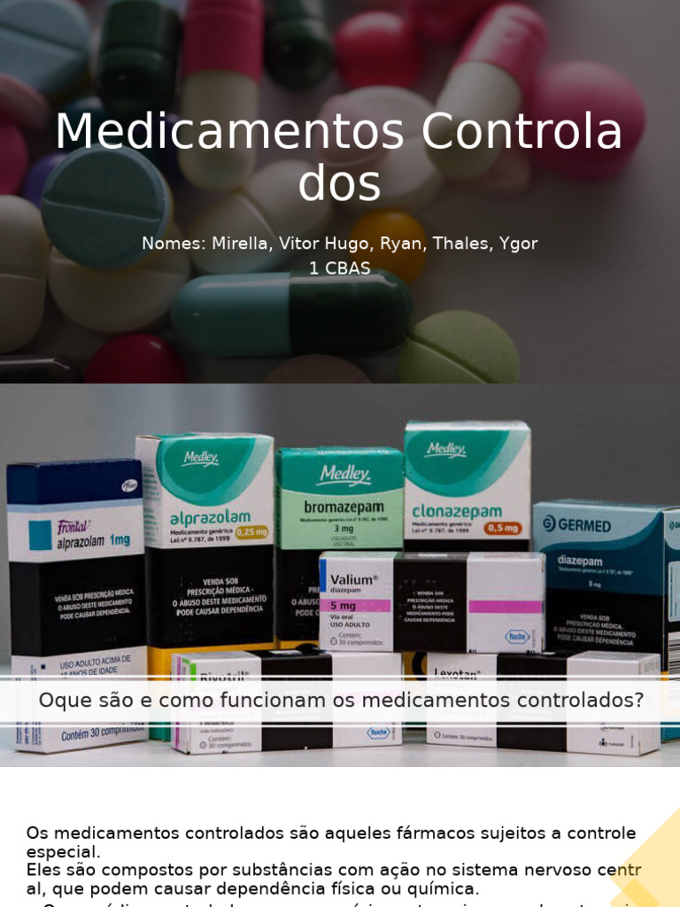 Medicamentos Controlados | PDF | Bem-estar | Ciências e Matemática