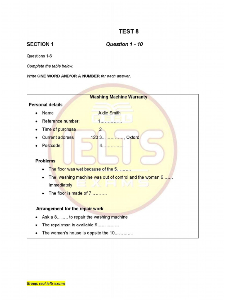 Vol 1 Test 8 Lis Real Ielts 2 Pdf