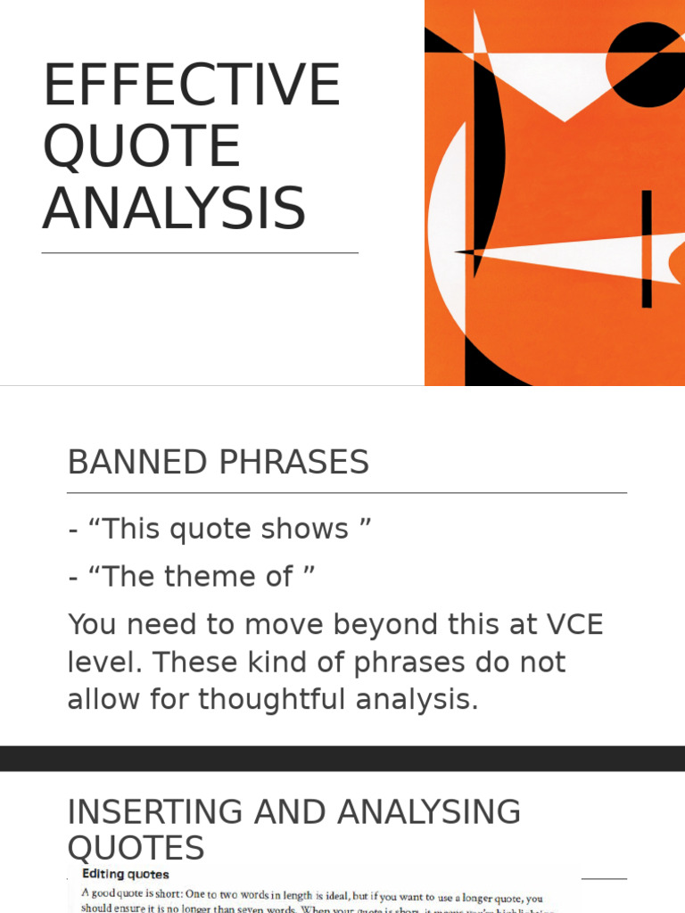 Effective Quote Analysis | PDF | General Fiction