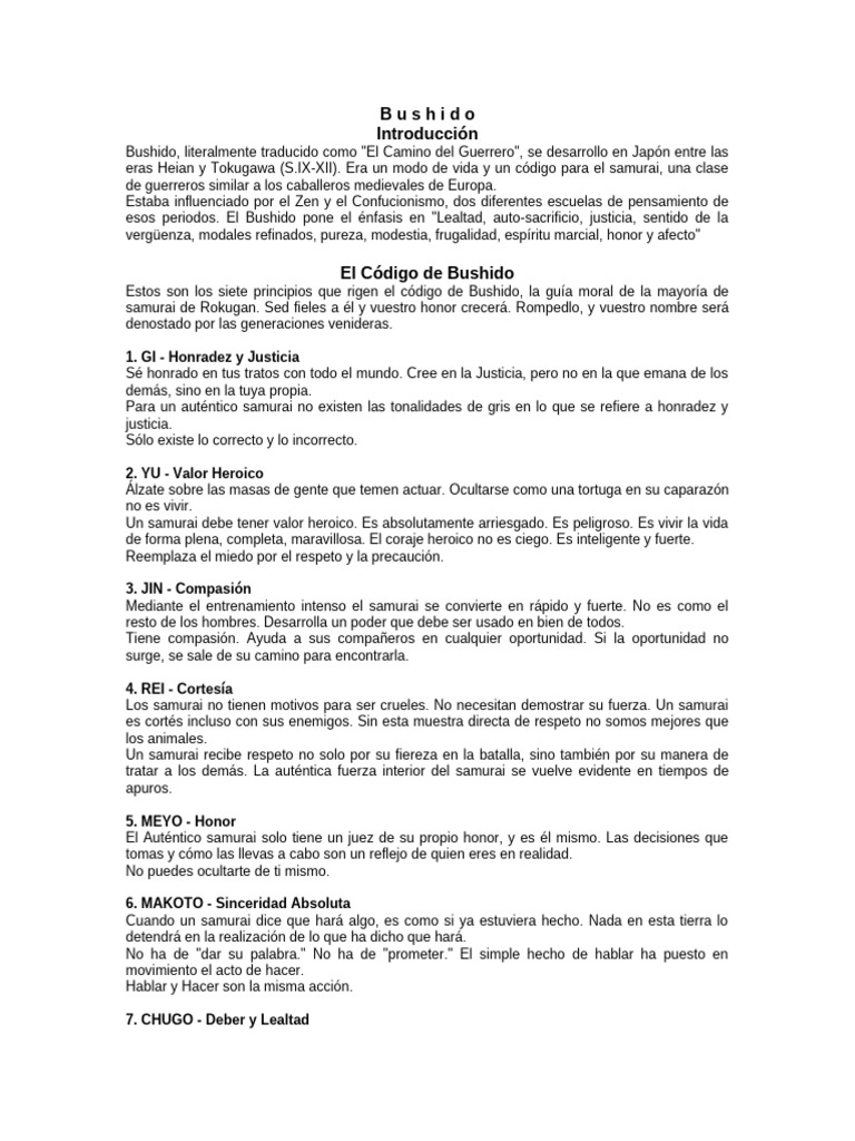 Bushido El Camino Del Guerrero | PDF | Bushido | Samurai
