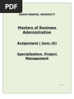 MBA (Project MGMT) - Full Assignment SEM-3 (SMU)