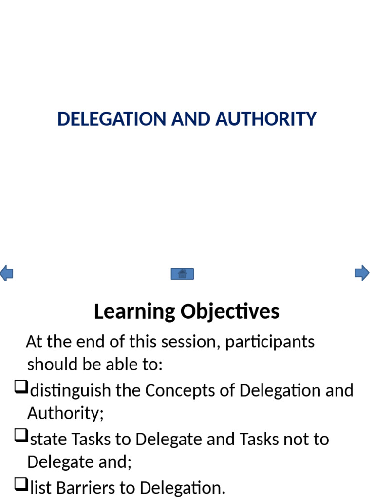 Understanding Delegation and Authority | PDF | Business | Psychology