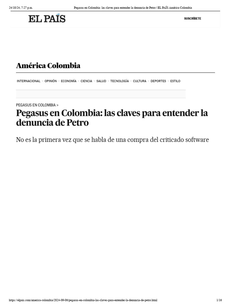 Pegasus en Colombia - Las Claves para Entender La Denuncia de Petro ...