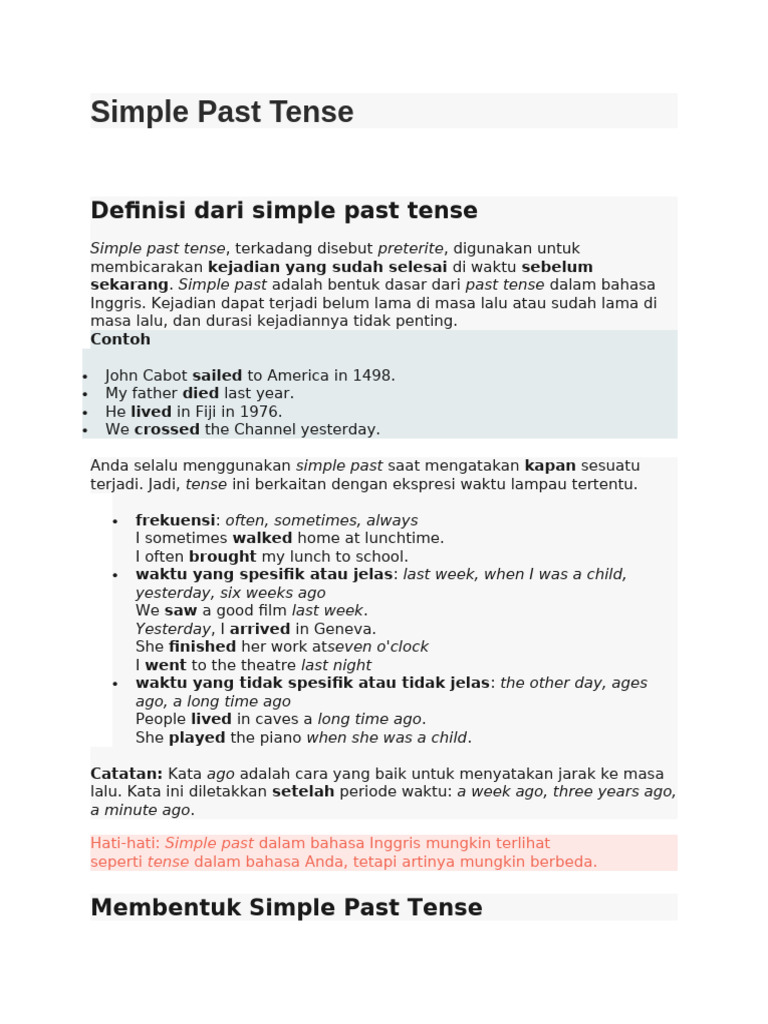 Simple Past Tense 2 | PDF | Linguistic Morphology | Language Mechanics