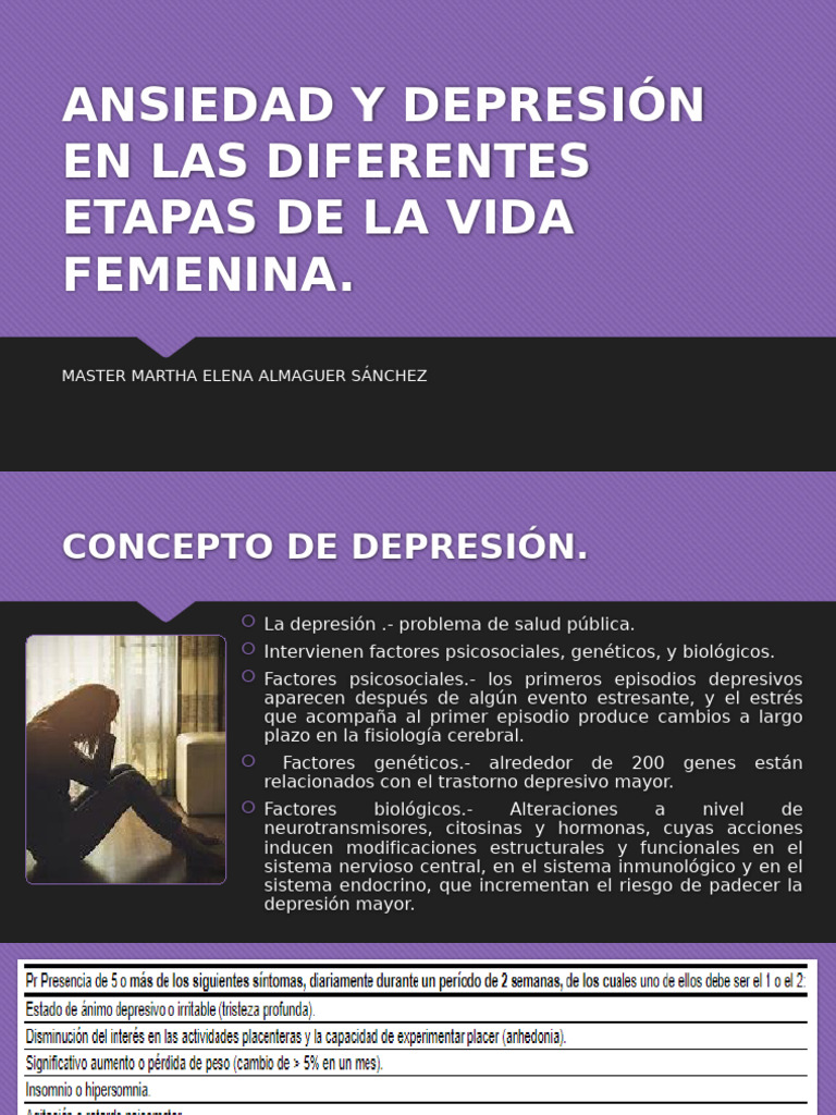 Ansiedad y Depresión en Mujeres | PDF | Trastorno depresivo mayor ...
