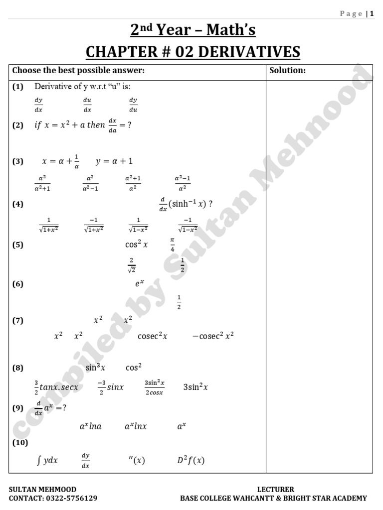 2nd year math objective pdf mathematical relations mathematical