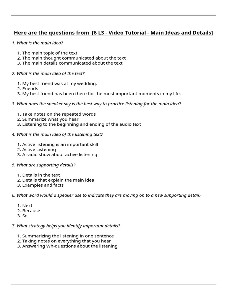 6 ls video tutorial main ideas and details pdf