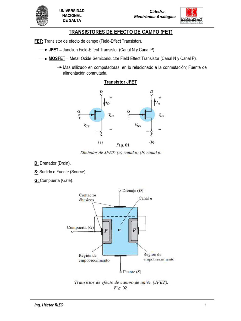 El Transistor FET - Funcionamiento y Polarizacion | PDF | Transistor ...
