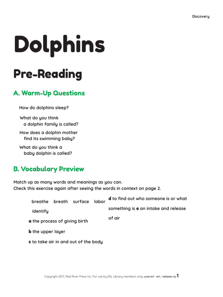Meeting of english course pdf dolphin cetaceans