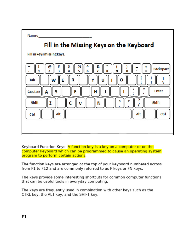 Exploring The Keyboard | PDF | Keyboard Shortcut | Computer Keyboard