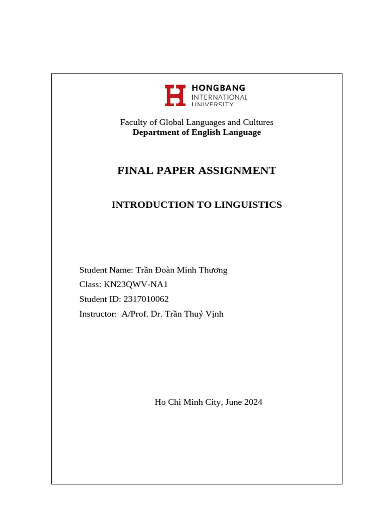 Friday TranDoanMinhThuong | PDF