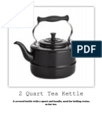 A Covered Kettle With A Spout and Handle, Used For Boiling Water, As For Tea
