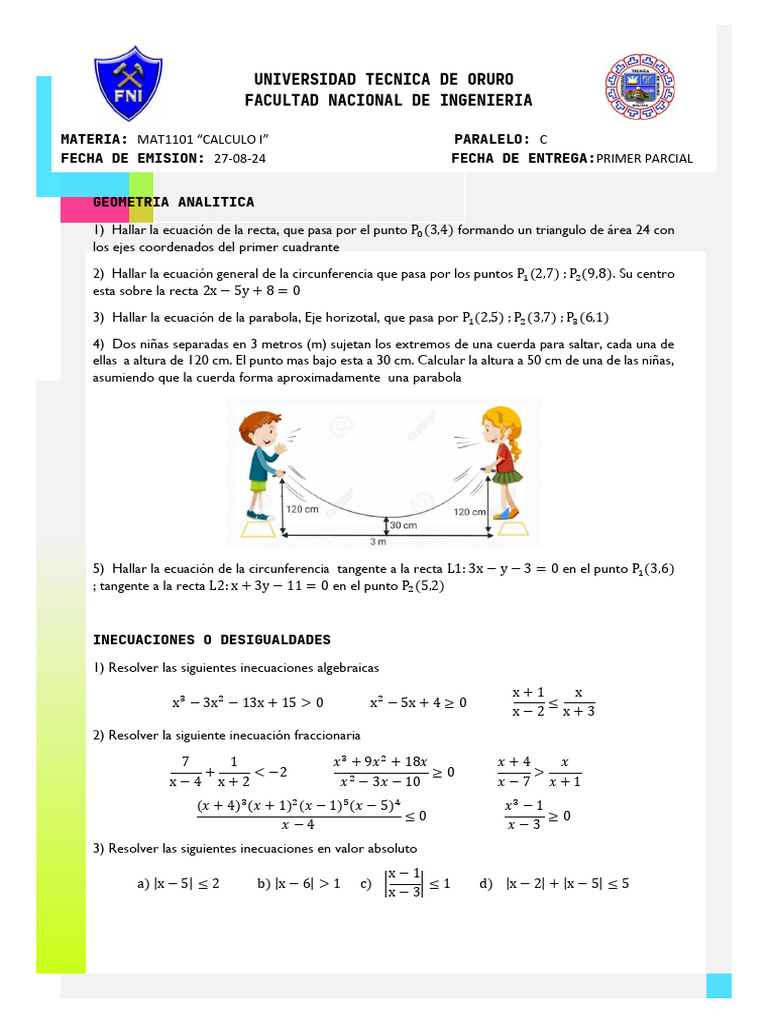 Mat 1101 C Pract 1 - 102705 | PDF | Geometría diferencial | Objetos ...