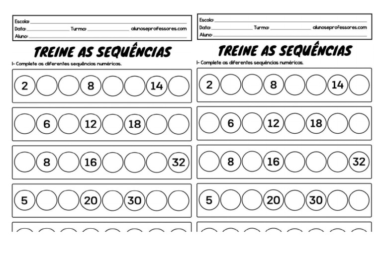 Sequencia Repetitiva - Mat 2 Ano | PDF