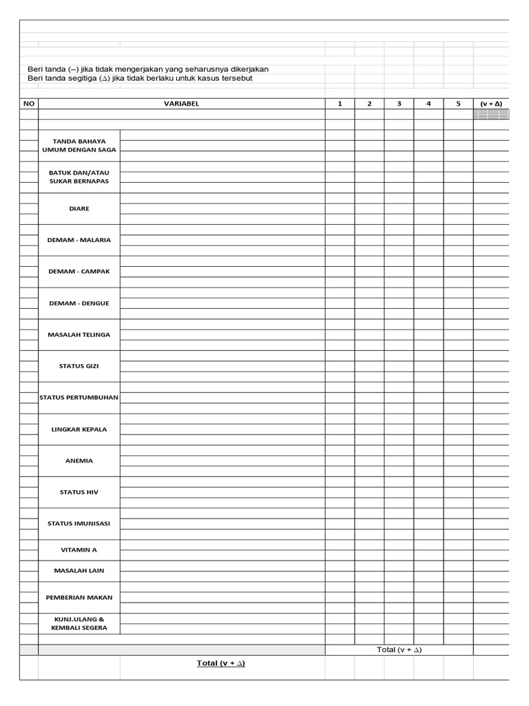 Form PEMANTAUAN PENCATATAN MTBS | PDF