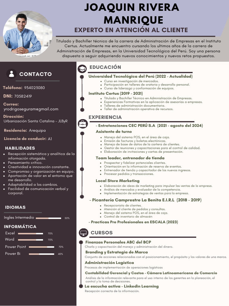 Modelo de CV - 1 | PDF | Business | Marketing