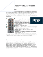 MANUAL RECEPTOR TELSAT TS 2000