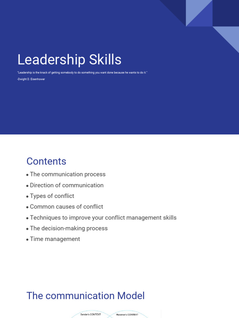 Leadership & Conflict Management Guide | PDF | Decision Making | Time ...