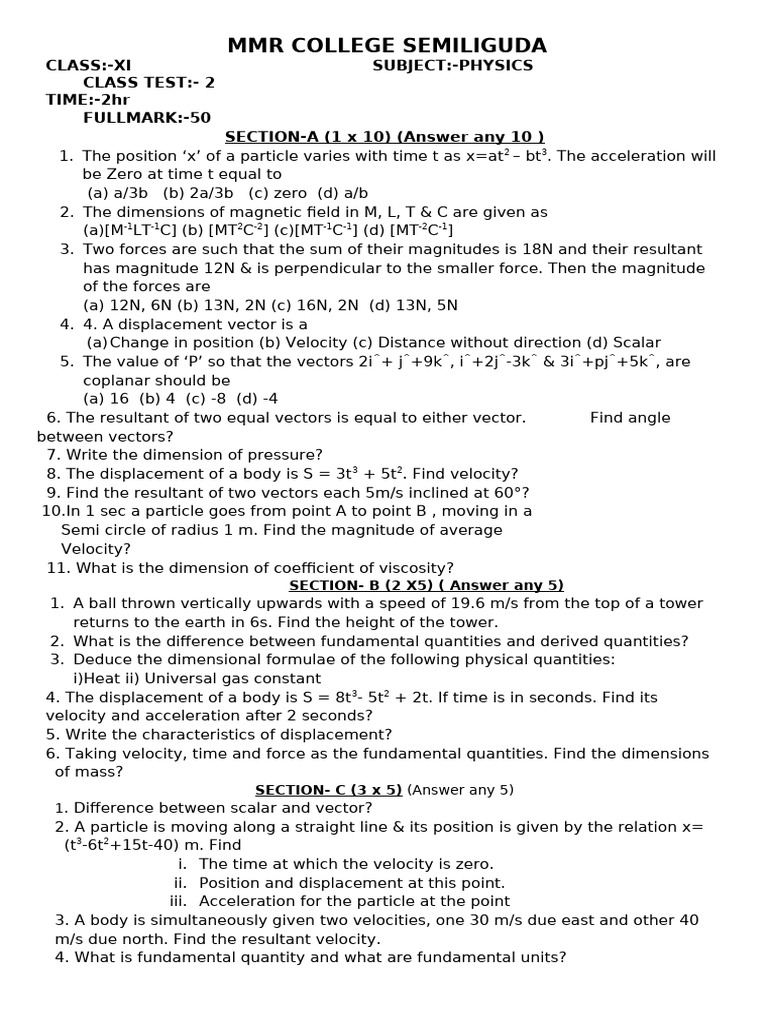Physics Q2 Pdf Velocity Euclidean Vector