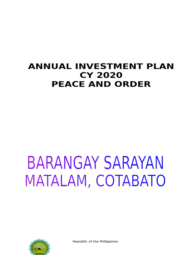 BPOC Resolution 2020 AIP | PDF