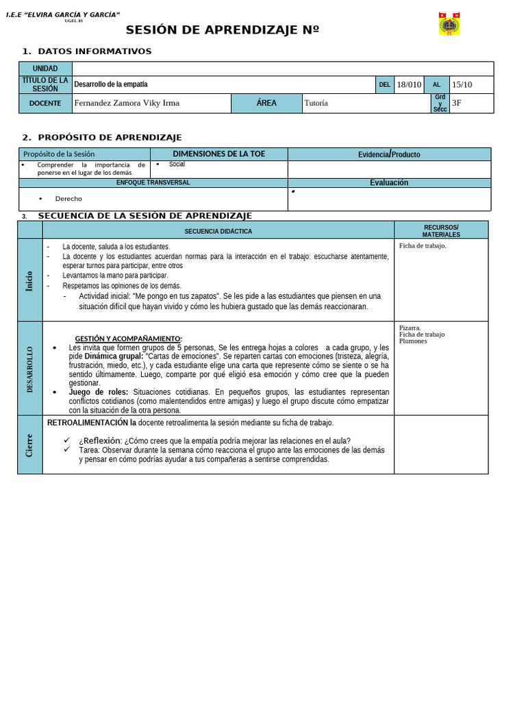 Desarrollo de la Empatía en Aula | PDF | Las emociones | Empatía
