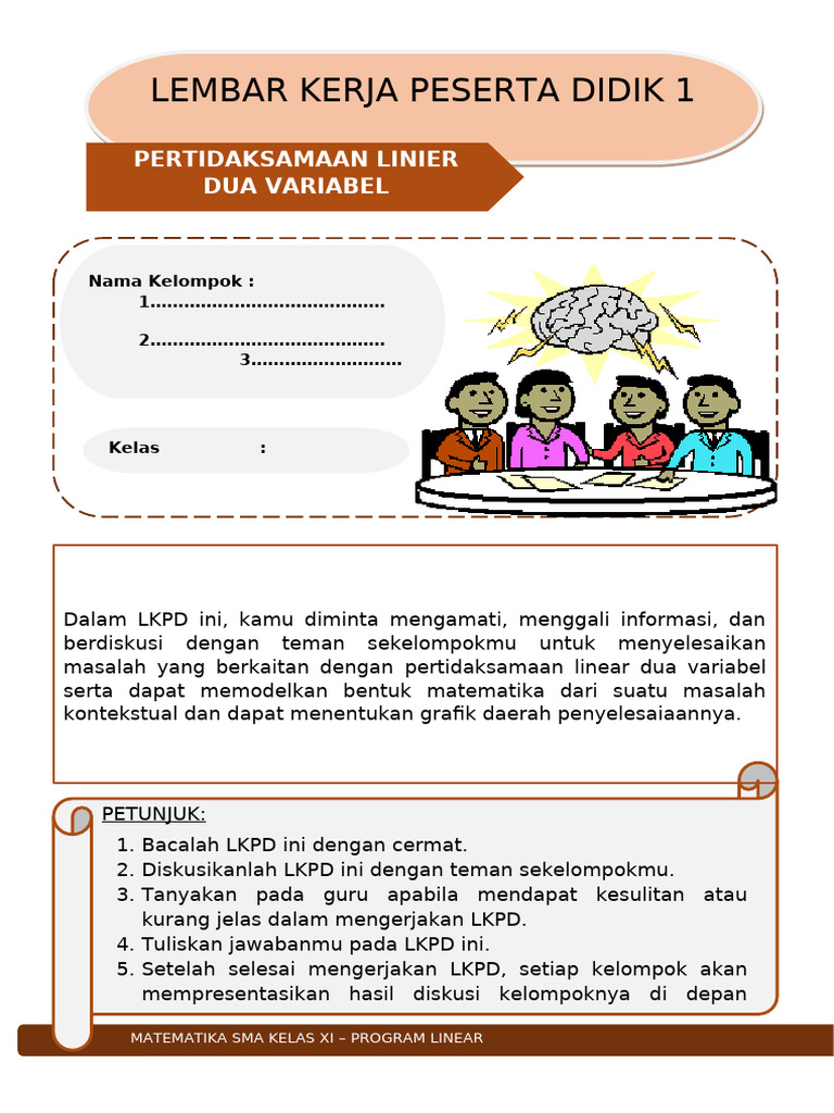 Model Matematika Program Linear SMA XI | PDF