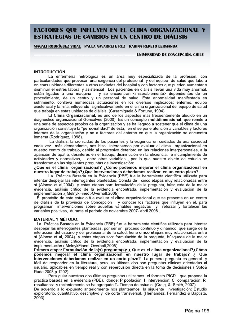 Factores Que Influyen en El Clima Organizacional | PDF | Cuestionario ...