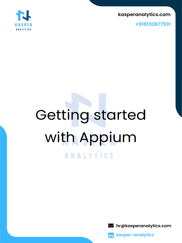 Introduction to Appium Automation | PDF | Mobile App | Selenium (Software)