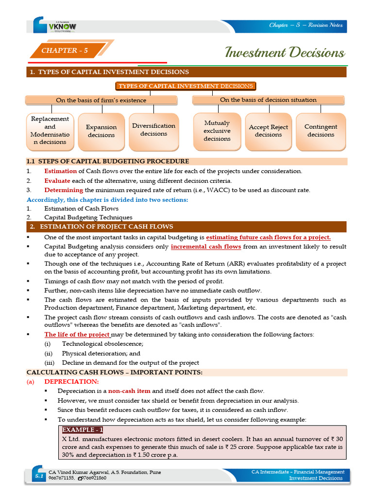 Capital Budgeting and Cash Flow Analysis | PDF | Net Present Value ...