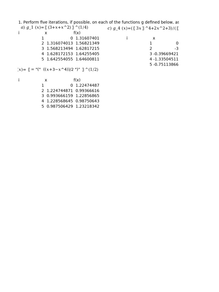 Fixed Point Iteration Methods | PDF | Applied Mathematics | Algorithms