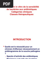 Évaluation in Vitro de La Sensibilité de Bactéries