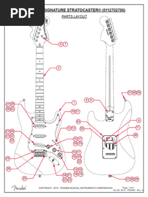 Fender the Edge Stratocaster 0112702706 Service Manual REV a 10-26-15